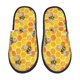 thumbnail image 1 of Fotbe Honeycombs Pantuflas Peludas para Mujer con Estampado, Zapatillas de Peluche, Zapatos de Invierno para Casa, Uso Interior y Exterior-Medium, 1 of 8