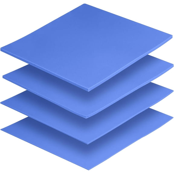 4 Pack Thermal Pad, 100 x mm [0.5 + 1 1.5 2 mm] Silicone Cooling Pad 6 W/m.K GPU Non Conductive Heat Resistance Extreme Odyssey Cover for Laptop Heatsink CPU SSD IC LED Cooler
