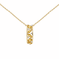 thumbnail image 5 of Fine Color Jewels 925 Sterling Silver Citrine Vertical Bar Necklace November Birthstone Jewelry, 5 of 7