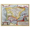 thumbnail image 3 of Ortelius 14x12 Black Modern Framed Museum Art Print Titled - Ancient Spain - Ortelius 1586, 3 of 5