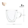 thumbnail image 4 of Pinky Up Kendall Heart Shaped Glass Tea Cup, Milk, Matcha, Coffee Mug, 8oz, 4 of 7