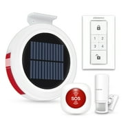 Wireless Out Door GSM Home Security Solar Energy RV Security System, Infrared Motion Sensor Alarm, Wireless Smart Caregiver Paging SOS Call Buttons System