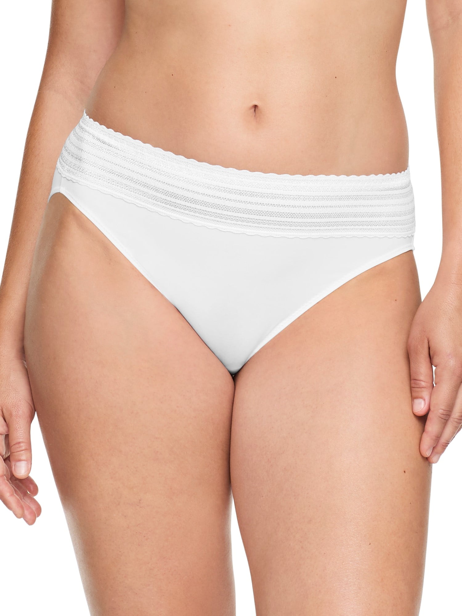 Warners® Blissful Benefits Dig-Free Comfort Waistband with Lace Microfiber Hi-Cut 3-Pack WRW251HC10W