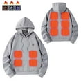 thumbnail image 2 of MaFYtyTPR Men And Women Heated Hoodies Fashion Unisex Usb Rechargeable 10 Hearting Thermal Sweatshirt Washable Hooded Sweatshirts Z-Gray XL, 2 of 5