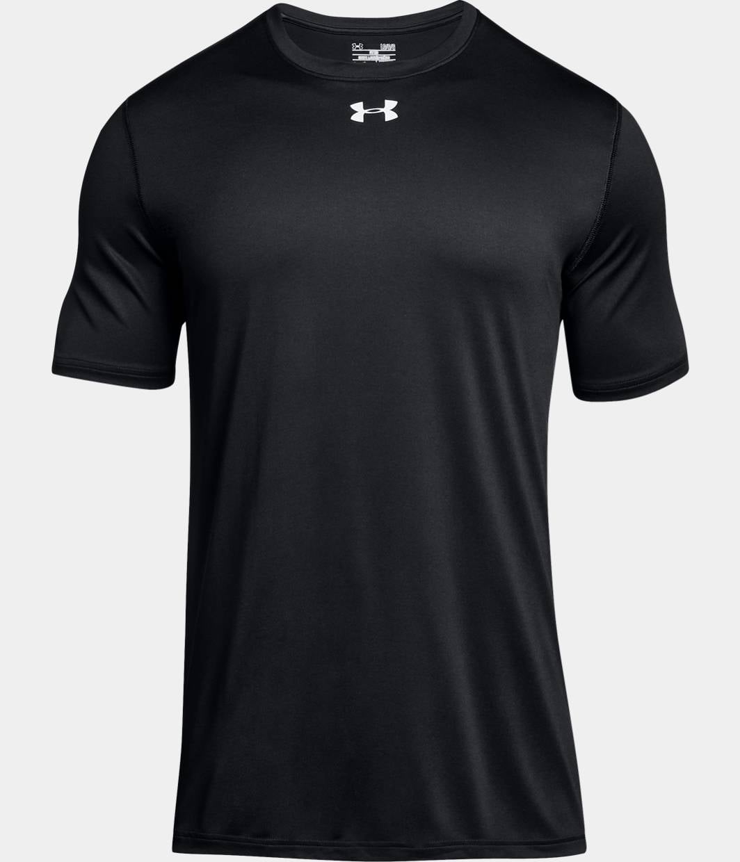 New Under Armour Men's HeatGear Locker T-Shirt Short Sleeve Tee Black/White 