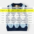 thumbnail image 3 of ZACPNCV V Neck Knitted Vests for Boys Girls Sleeveless Sweater Vest Pullover Knitwear Crop Tops Kids School Uniform Clothes Navy 4-5 Years, 3 of 9