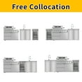 thumbnail image 5 of Daheat Outdoor Kitchen Island Stainless Steel with 46-Inch 4-Burner 72000 BTU Grill, Wine Cooler, Compact Refrigerator, Rotisserie & Granite Countertops, 5 of 11