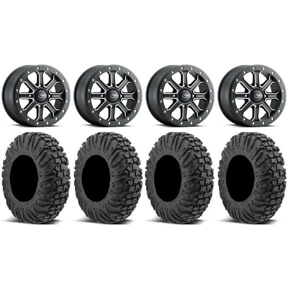 ITP Inertia Beadlock 15" Wheels Black  40mm 32" MotoVator Tires Polaris RZR XP 1000 / PRO XP / Ranger XP 900/1000