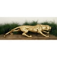 thumbnail image 2 of 46" x 10" Gold Polystone Leopard Sculpture, by DecMode, 2 of 10