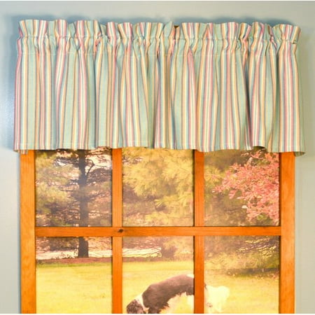 Dune Stripe - Highland Dunes Hassen Stripe 60'' Window Valance
