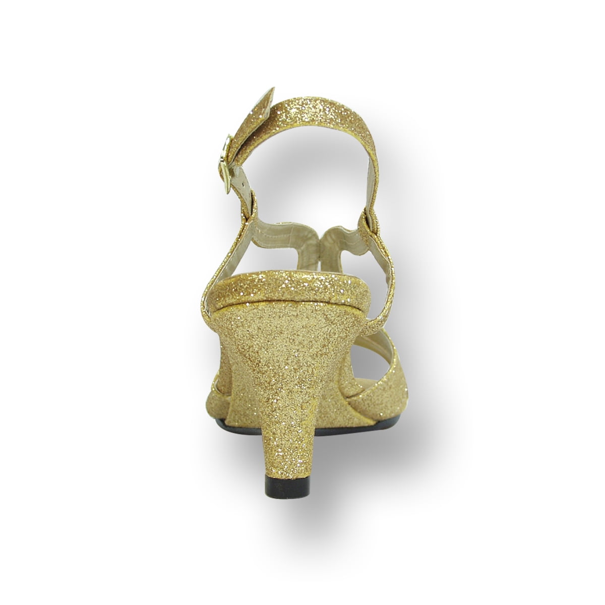 FLORAL Nikki Women's Wide Width Wedge Sandal with Swirly Rhinestone Strip Vamp GOLD 10
