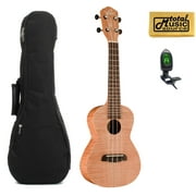Oscar Schmidt OU2TF Tenor Flame Maple Ukulele, w/ Gigbag & Tuner