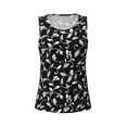 thumbnail image 4 of Haiem Black White Leaves Workout Tank Tops for Women, Athletic Sports Slim-Fit Tank Tops, Compression Sleeveless Dry Fit Shirts,Athletic Shirt-Large, 4 of 9