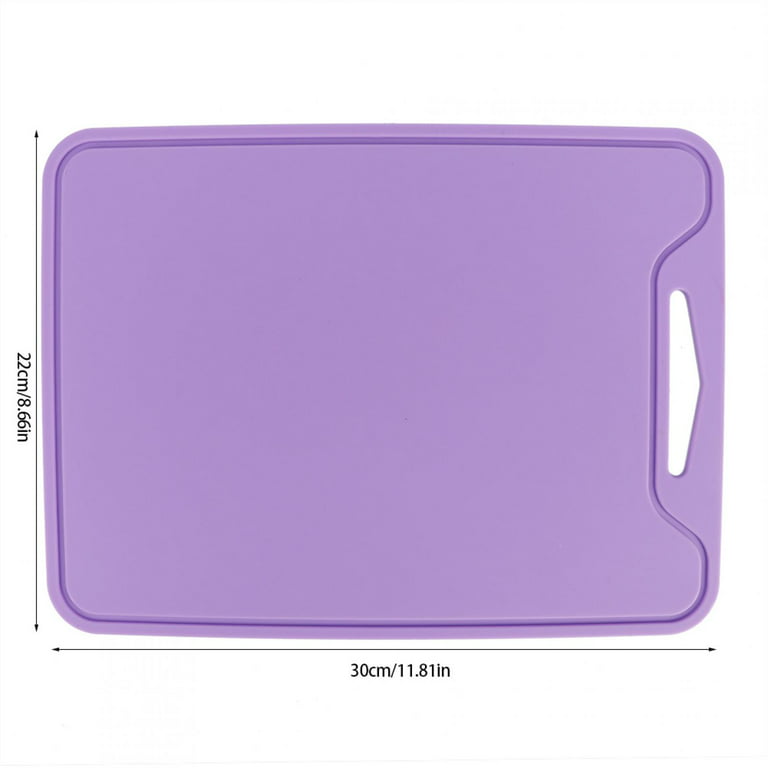 12 x 18 Purple Durable Plastic Cutting Board Rubber Corner Grips Prevent Slipping Color-Coded for HACCP Food Safety Compliance Measurement