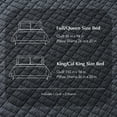 thumbnail image 6 of EverGrace 100% Cotton Quilt Queen Size, Pre-Washed Modern Grid Stitch Lightweight Bedspread Coverlet for All Season, Oversized 3-Piece Bedding Set with 2 Pillow Shams, Midnight Blue, 6 of 8