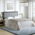 thumbnail image 3 of Boyd Sleep Zoe Gray Upholstered Velvet Headboard, Queen and Full, 3 of 5