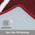thumbnail image 5 of JAATOP Bathroom Rugs 24"x 48", Non-Slip TPR Backing Bath Mats Rugs for Bathroom Floor , Soft Shag Machine Washable Shower Bath Mat for Bathroom Decor, Absorbent Bath Mat, Red, 5 of 8