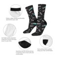 thumbnail image 4 of Honeii Golf Bags And Balls Print Adult Socks,Crew Socks,Casual Calf Socks,Daily Wear Socks for Men & Women, Perfect for Sports, Casual and Everyday Use, 4 of 6