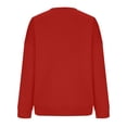 thumbnail image 5 of KDDYLITQ Womens Sweatshirt Long Sleeve Crewneck Basic Solid Loose Fit Casual Pullover Tops Winter Y2k Sport Sweatshirts Red L, 5 of 5
