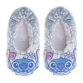thumbnail image 6 of Disney Stitch Slippers for Girls, Stitch Design Blue Warm Soft Fleece Padded Sole (Toddler Little Kid), Blue, Size: 11-12, 6 of 7