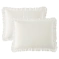 thumbnail image 4 of My Texas House Angelina Draping Ruffle Polyester 3-Piece Bedspread Set, Ivory, King, 4 of 6