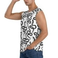 thumbnail image 3 of Kdxio Hand Drawn Snake for Men's Muscle T-shirt,Sleeveless for Workout Running Athletic Gym Lounge Casual, 3 of 7