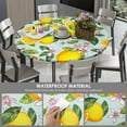 thumbnail image 6 of Tzdxfgl Round Vinyl Fitted Tablecloth, Waterproof Elastic Edge Table Cover for 40"-47" Table, Green, 6 of 10