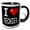 Black/White, variant on 3drose, Geeky Old School Pixelated Pixels 8-bit I Heart I Love Techies, 11oz Two-tone Green Mug