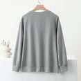 thumbnail image 5 of cfhntfmh Women Long Sleeve Thermal Shirt Fleece Lined Undershirt Loose Soft Base Layer Tops for Women Cold Weather Sleepwear（Gray,X-Large), 5 of 7