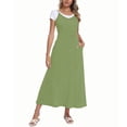 thumbnail image 4 of Asklazy Women's Casual Flowy Maxi Dress,V Neck Adjustable Spaghetti Strap Long Dress with Pockets,US Size,Green,S, 4 of 9