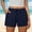 Navy, variant on Women's Casual Elastic Waist Lounge Shorts Blended Fabric Lightweight Shorts for Women Casual Summer Shorts with Pockets Linen Shorts Sky Blue,M
