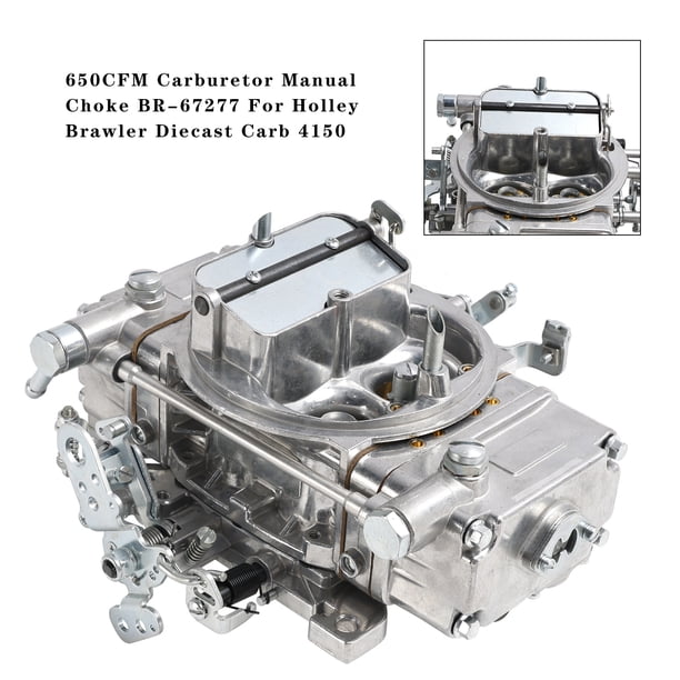 BR-67277 de estrangulador Manual de carburador 650CFM para Holley Brawler Diecast Carb 4150