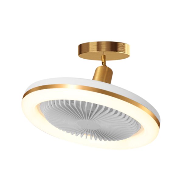 Fiudx Ofertas De La Semana Estilo De Techo Mesa De Comedor Circular Moderna Incompleta Y Lujosa Lámpara Colgante De Comedor Luz De Ventilador De Dormitorio Principal Invisible Y Silenciosa