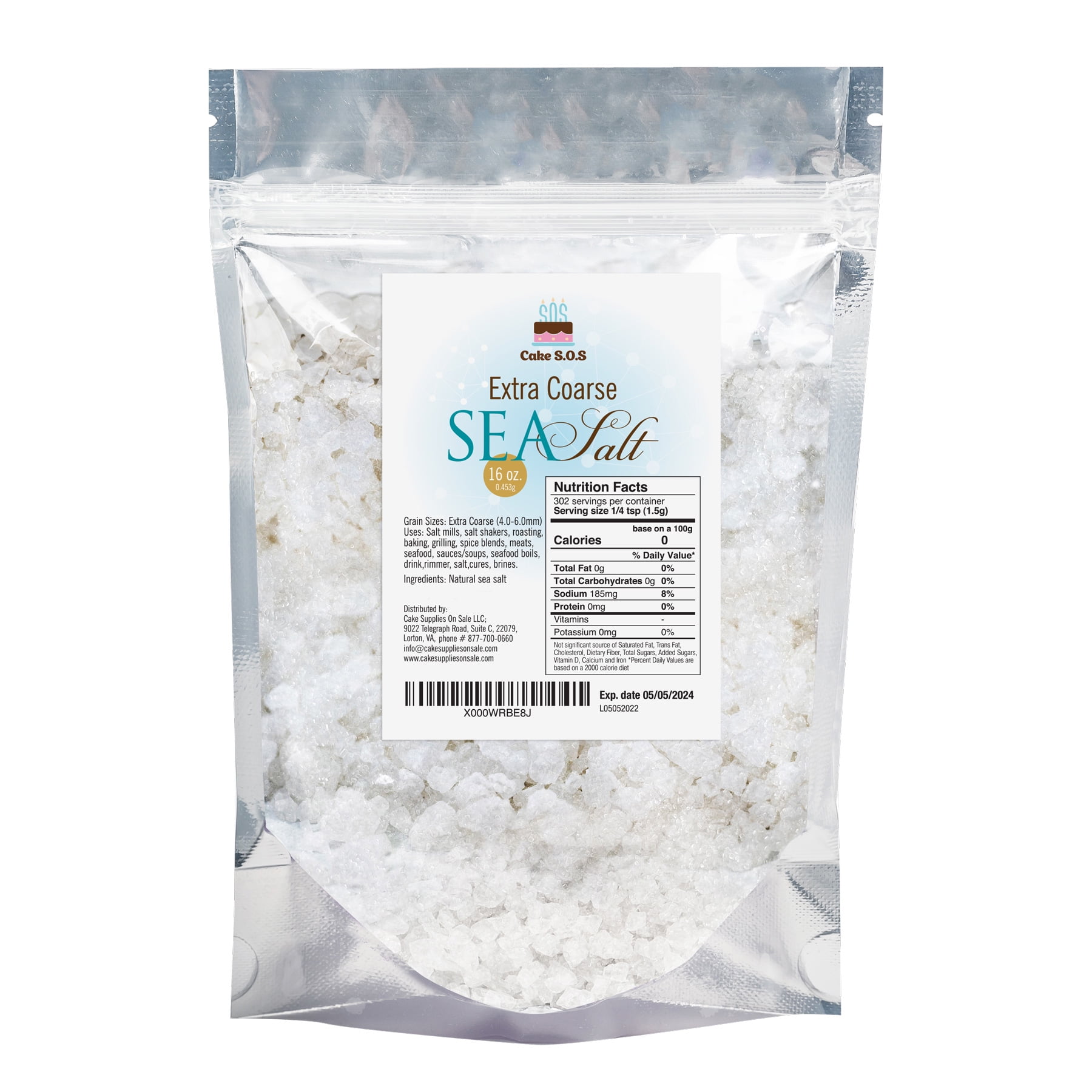 Cake S.O.S Atlantic Sea Salt Extra Coarse Grain 2 lb