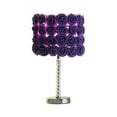 thumbnail image 2 of Benjara BM231815 Bloom Roses Drum Shade Table Lamp with Twisted Acrylic Base, Purple, 2 of 5