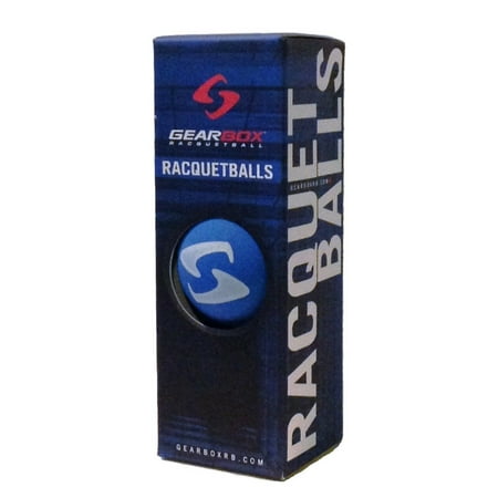 Gearbox Electric Blue Racquetballs, 3 Ball Pack