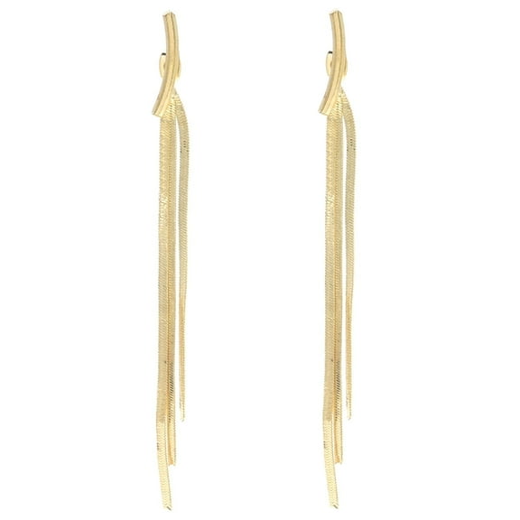 Amy and Annette 14K Gold Plated Drop and Dangle Diamond Earrings