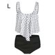 thumbnail image 3 of Greeniant Traje de baño sin mangas de cintura alta con estampado de hojas digitales de piezas para mujer Traje de baño No.11 L Greeniant OD001368-63, 3 of 4