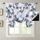 thumbnail image 1 of Cortinas 100 % opacas para atar para dormitorio, cortinas con aislamiento térmico, 45 pulgadas de largo, cortinas opacas con bolsillo para barra para ventana pequeña/baño con forro negro, piedra pómezCattleya en gris/verde azulado42 pulgadas de ancho x 45 pulgadas de largo, 1 of 5