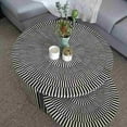 thumbnail image 2 of Luxury Handicrafts Nesting Bone Inlay Coffee Table Set, Black/White, 2 of 4