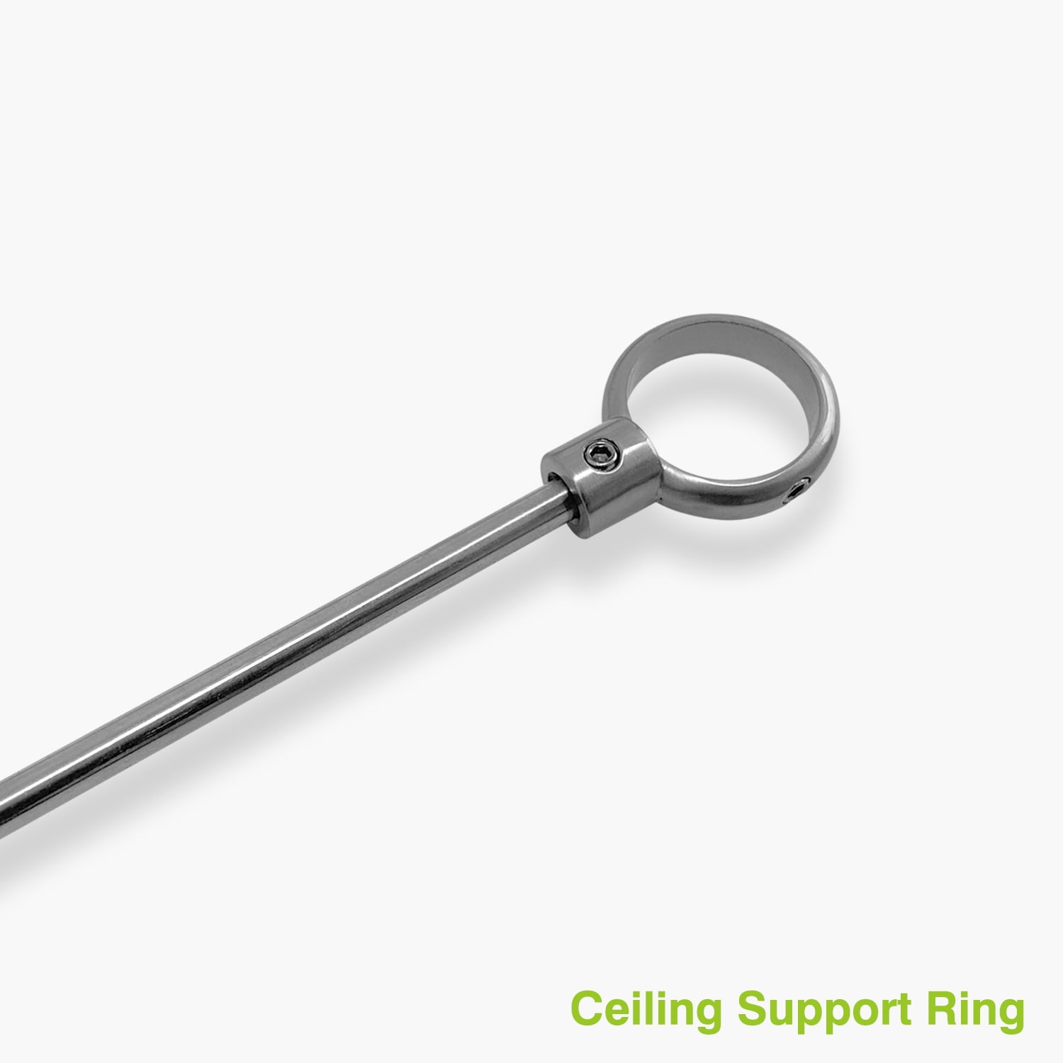 Naiture 48" Swivel Stainless Steel Shower Curtain Rod Ceiling Support with 1'' Loop, Brushed Nickel Finish