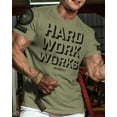 thumbnail image 2 of Gymish Hard Work Works Workout T-Shirt – Funny Gym Shirt for Men, Lifting Tee, Deadlift T-Shirt, Men’s Workout Apparel, Athletic Gym Wear, 2 of 5
