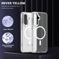 thumbnail image 3 of ELEHOLD Clear Magnetic Phone Case for Samsung Galaxy S25 Ultra, Compatible with Wireless Charging Slim Translucent Matte Back Shockproof Anti-Fingerprint Cover for Samsung Galaxy S25 Ultra,White, 3 of 7
