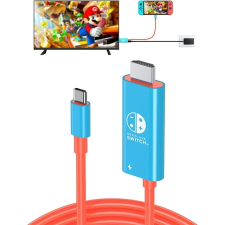 HEYSTOP HDMI Cable for Nintendo Switch Dock, Type C Charging Cable Adapter for Switch Dock, Portable & Durable, Compatible with MacBook, iPad, Samsung Galaxy, Dell XPS & More