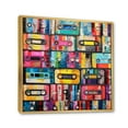 thumbnail image 2 of Designart "Tape Mosaic Cassette Tapes I" Music Floater Framed Canvas Print, 2 of 7
