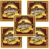 Ernie Ball Acoustic Guitar Strings 2004 Earthwood 80/20 Bronze Light 5 Pack