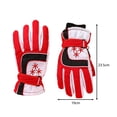 thumbnail image 6 of 1 Pair Skiing Gloves Non-slip Durable Fastener Tape Knitting Thread Cuff Exquisite Embroidery Windproof Keep Warm Contrast Colors Winter Outdoor Kids Snow Gloves for Skiing, 6 of 8