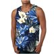 thumbnail image 1 of Camiseta sin mangas de cuello redondo para hombre, estilo informal, con estampado hawaiano, sin mangas, deportiva, con cuello redondo, 1 of 4