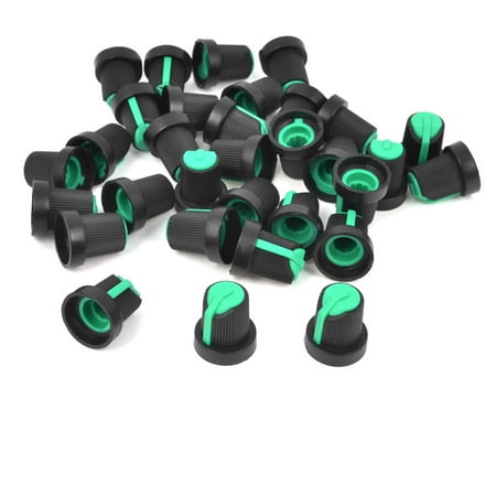 Stereo Knobs - 32Pcs 6mm Knurled Shaft Top Stereo Radio Potentiometer Volume Knob Cap