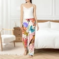 thumbnail image 6 of Lsque Flowers And Birds Watercolor Print Women's Pajama Pants, Lounge Pant - Comfortable Home Wear,Elastic Waistband, Stylish Design-Small, 6 of 9
